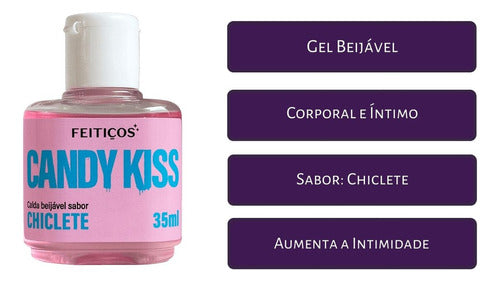 Gel Lubrificante Comestível Candy Kiss Chiclete 35ml