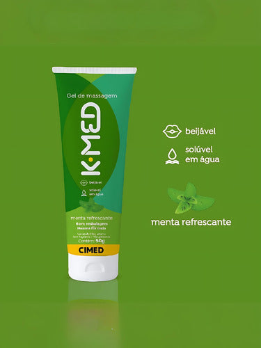 Gel Lubrificante K-med Beijável Menta 50g