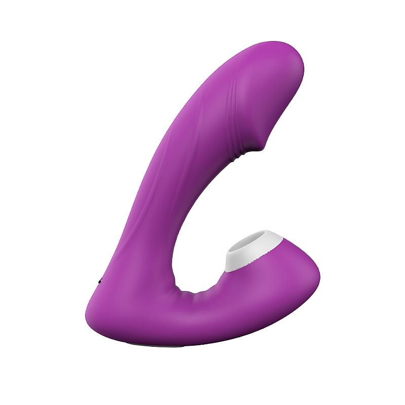 Vibrador com Sugador de Clítoris Roxo