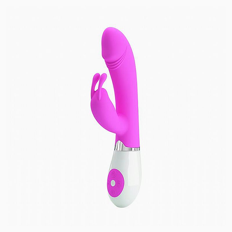 Vibrador Feminino Com Estimulador de Clítoris 30 Modos Roxo