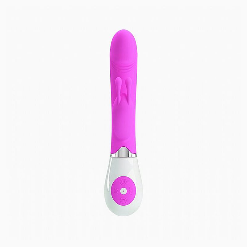 Vibrador Feminino Com Estimulador de Clítoris 30 Modos Roxo