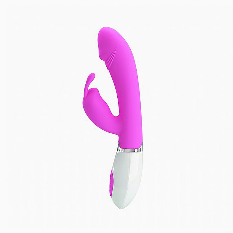 Vibrador Feminino Com Estimulador de Clítoris 30 Modos Roxo