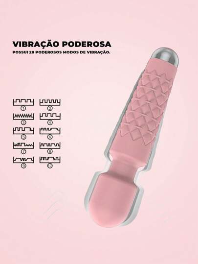 Vibrador Varinha Mágica Feminino com 20 Modos Roxo