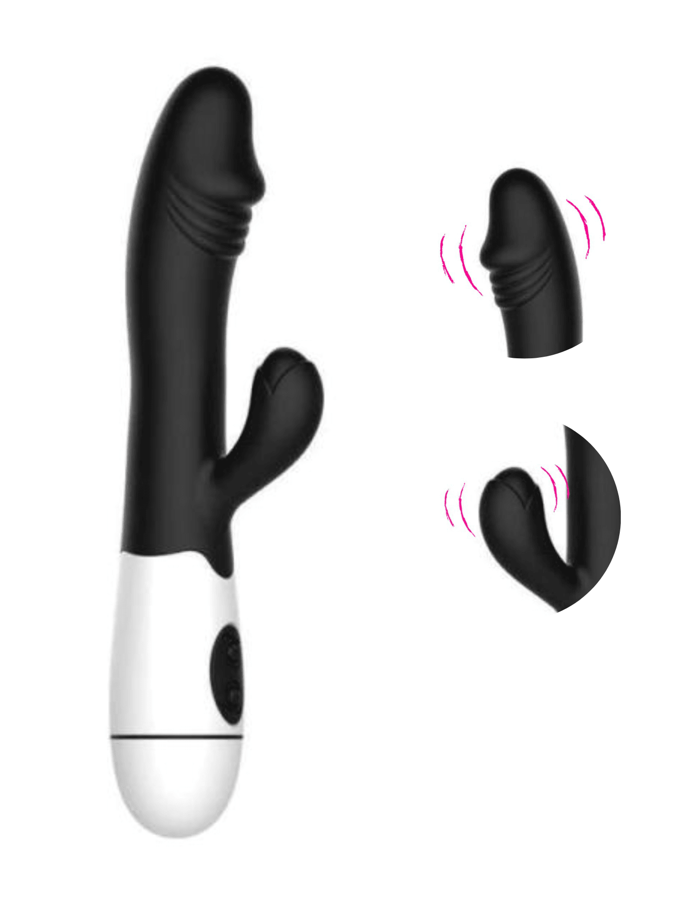 Vibrador Feminino Estimulador de Clítoris 30 Modos Preto 20x4cm