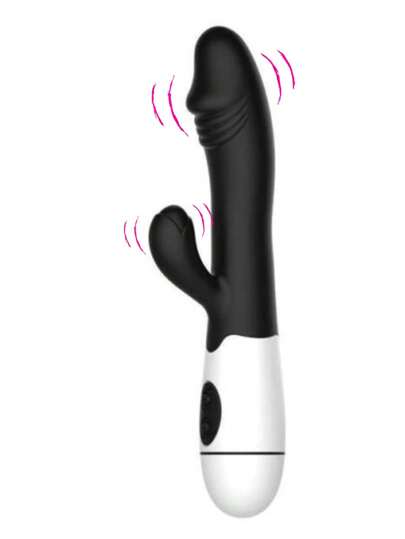 Vibrador Feminino Estimulador de Clítoris 30 Modos Preto 20x4cm