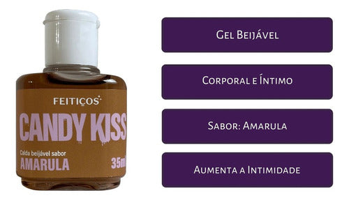 Gel Lubrificante Comestível Candy Kiss Amarula 35ml