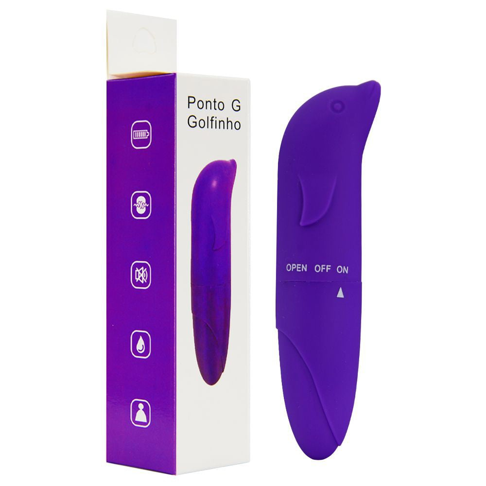 Vibrador Golfinho Feminino Ponto G Roxo