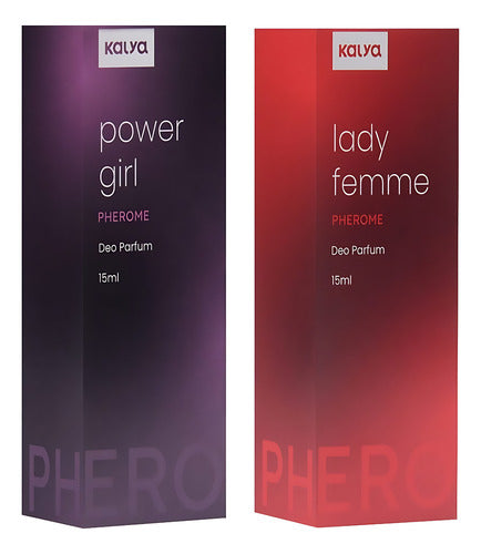 Kit Perfume Feminino Com Feromônio Power Girl E Lady Femme