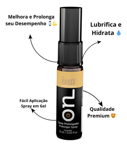 Spray Prolongador Ereção Masculino On Retardante 15ml