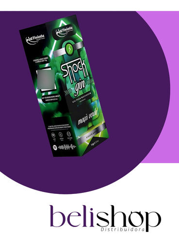 Gel Lubrificante Efeito Choque Shock Gin Maçã Verde 15g