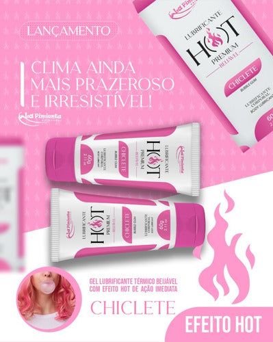 Gel Lubrificante Íntimo Beijável Hot Chiclete 60g