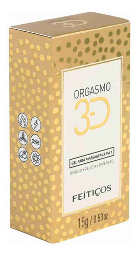 Gel Lubrificante Íntimo Orgasmo 3d 3 Em 1 15g