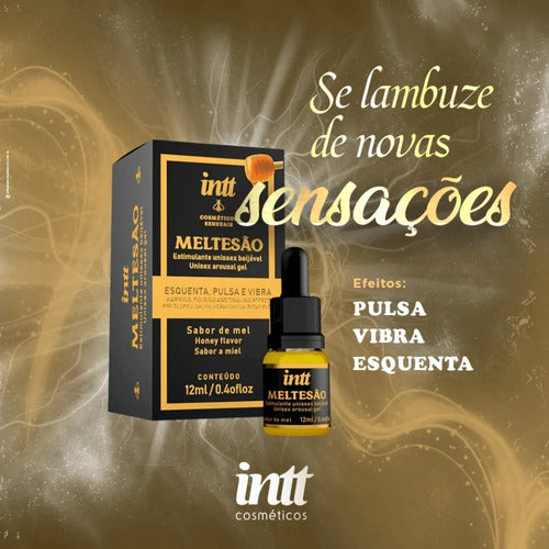 Gel Lubrificante Meltesão Esquenta Pulsa e Vibra 12ml