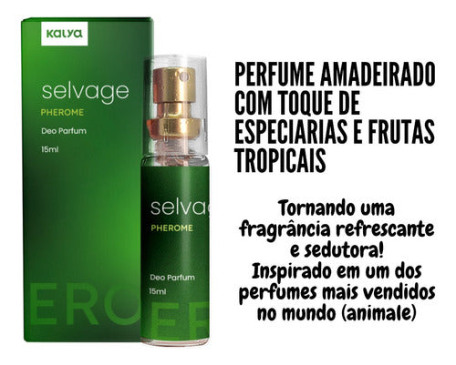 Perfume Masculino Com Ferômonio Selvage 15ml