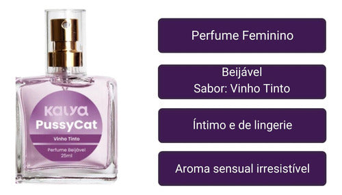 Perfume Intimo Feminino Beijável Vinho Uva Pussycat