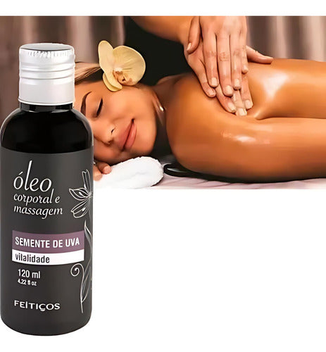 Óleo para Massagem Corporal Tântrica Semente de Uva 120ml