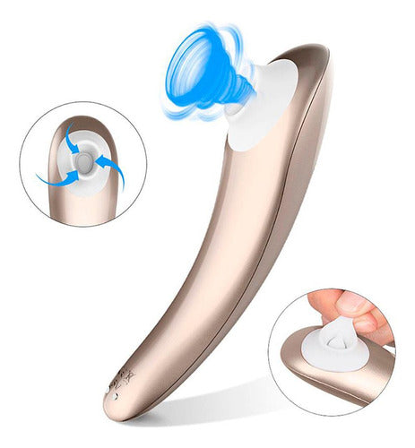 Vibrador Sugador De Clitóris E Mamilos 10 Modos 15x4cm