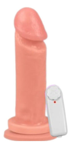 Prótese Realística de Borracha com Vibrador 15x3,7cm