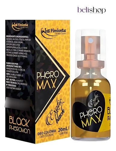 Perfume Feminino Com Feromônio Afrodisíaco Exotic Black 20ml