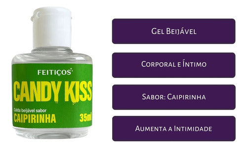 Gel Lubrificante Comestível Candy Kiss Caipirinha 35ml