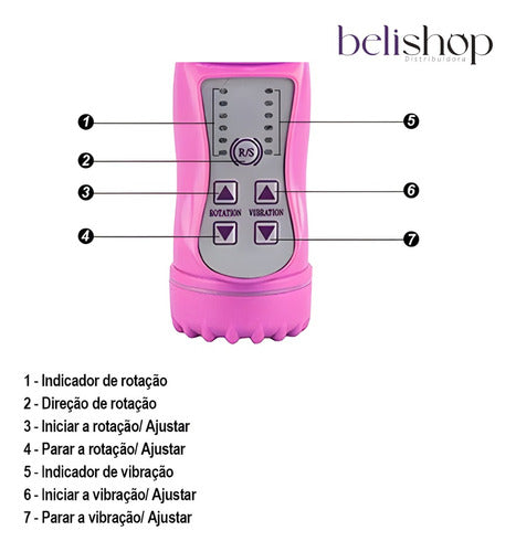 Vibrador Rotativo Jack Rabbit 36 Vibrações 23x15cm