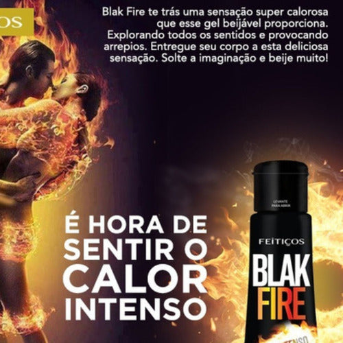 Gel Lubrificante Íntimo Comestível Blak Fire 40ml