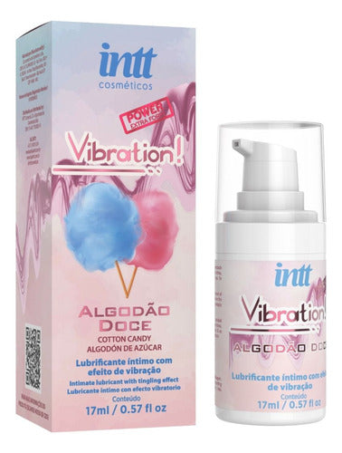 Lubrificante Íntimo Gel Efeito Vibração Algodão Doce 17ml