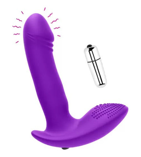 Vibrador de Próstata com Bullet Aveludado 11x9cm