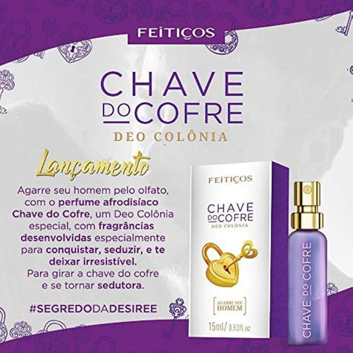 Perfume Agarra Homem Chave Do Cofre com Feromônios 15ML