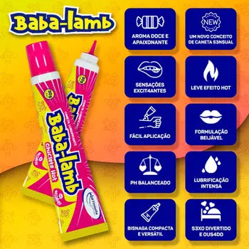 Baba Lamb Caneta Lubrificante Chiclete Hot 30g