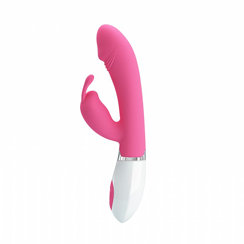 Vibrador Feminino Com Estimulador de Clítoris 30 Modos Rosa