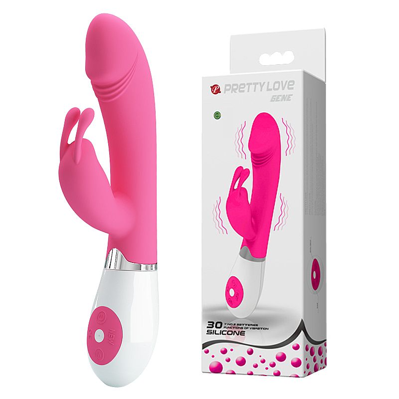 Vibrador Feminino Com Estimulador de Clítoris 30 Modos Rosa