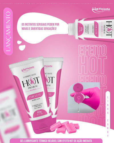 Gel Lubrificante Íntimo Beijável Hot Chiclete 60g