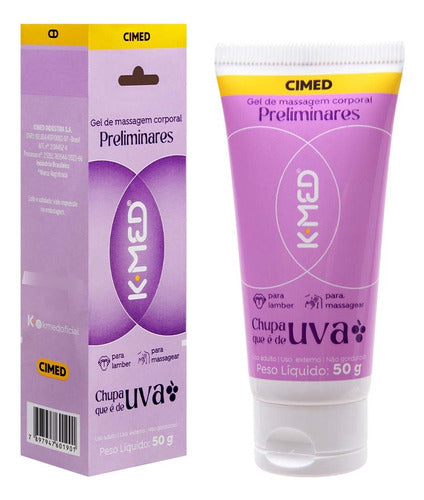 Gel de Massagem Corporal K-Med Chupa Que é de Uva 50g