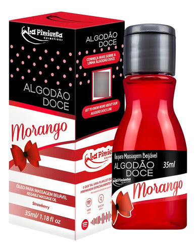 Óleo de Massagem Corporal Lubrificante Morango 35ml