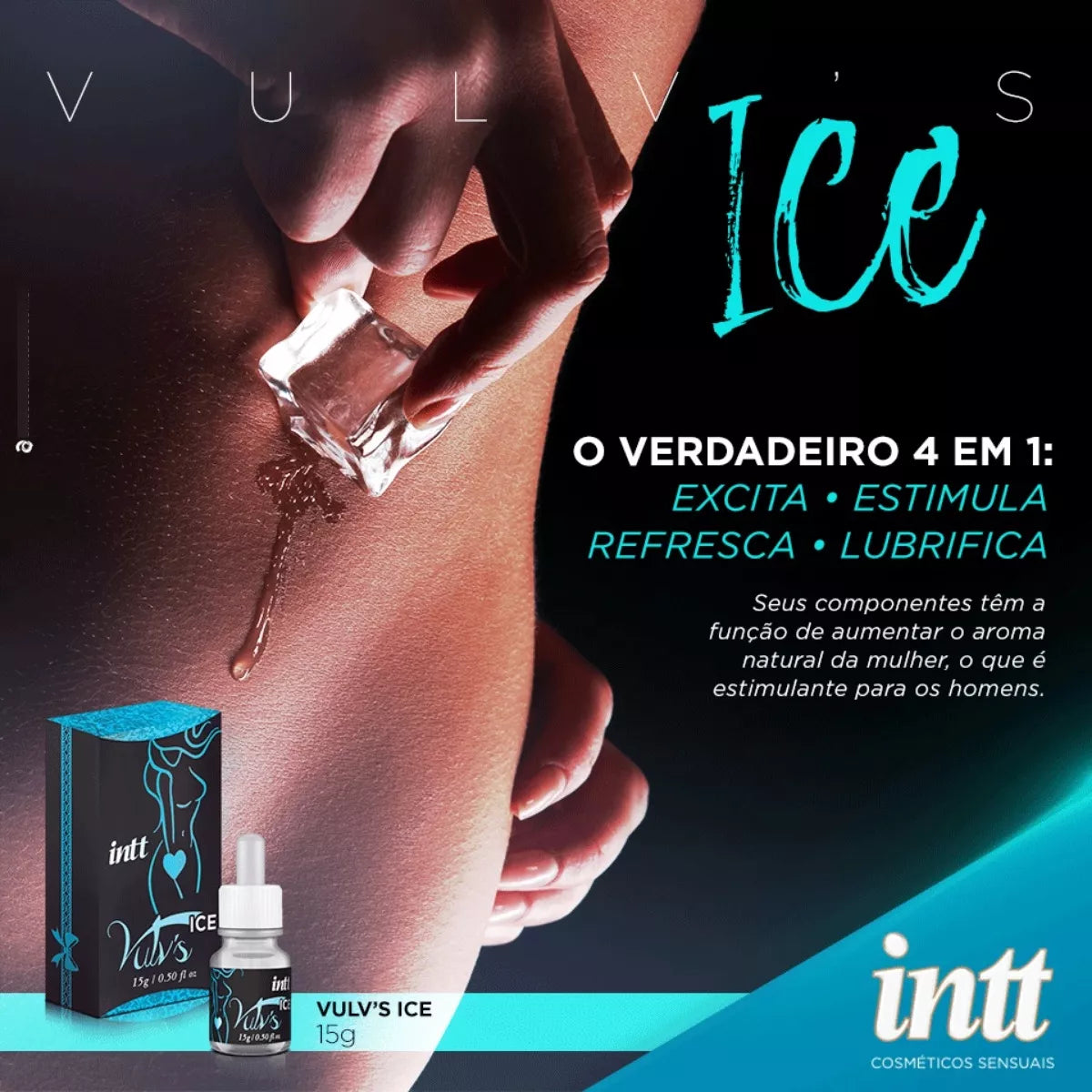 Gel Lubrificante Excitante Estimulante Vulv's Ice 15g