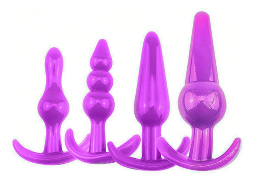 Kit 4 Plug Anal Silicone Erótico