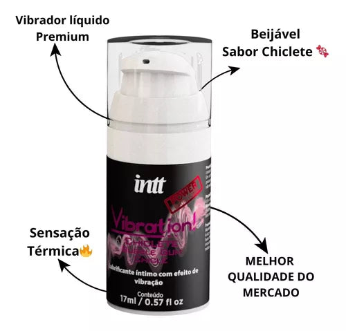 Lubrificante Íntimo Gel Efeito Vibração Chiclete 17ml