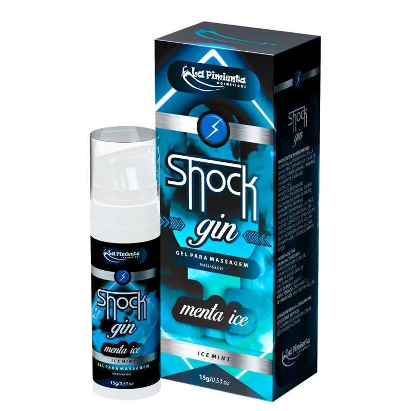 Gel Lubrificante Efeito Choque Shock Gin Maçã Verde 15g