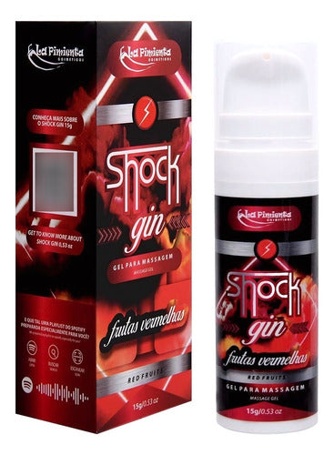 Gel Lubrificante Efeito Choque Shock Gin Maçã Verde 15g