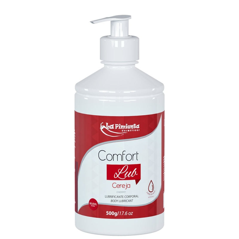 Gel Lubrificante Íntimo A Base de Água Comfort Lub Cereja 500g