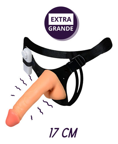 Cintaralho com Prótese e Vibrador 17x4,5cm