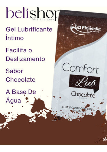 Gel Lubrificante Íntimo A Base de Água Comfort Lub Chocolate 500g