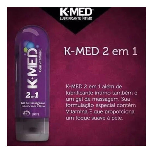 Gel Lubrificante Íntimo K-med 2 Em 1 Multiuso 203g