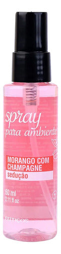 Aromatizador de Ambiente Erótico em Spray Morango com Champagne 60ml