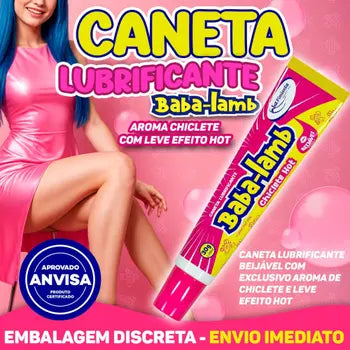 Baba Lamb Caneta Lubrificante Chiclete Hot 30g