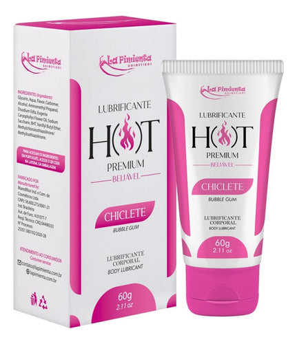 Gel Lubrificante Íntimo Beijável Hot Chiclete 60g