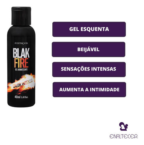 Gel Lubrificante Íntimo Comestível Blak Fire 40ml