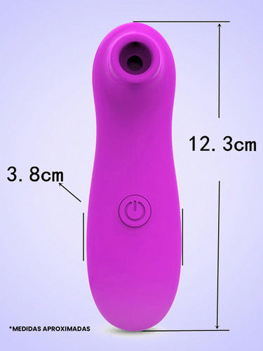 Sugador De Clitóris Vibrador Por Sucção 10 Modos Roxo 12x3cm