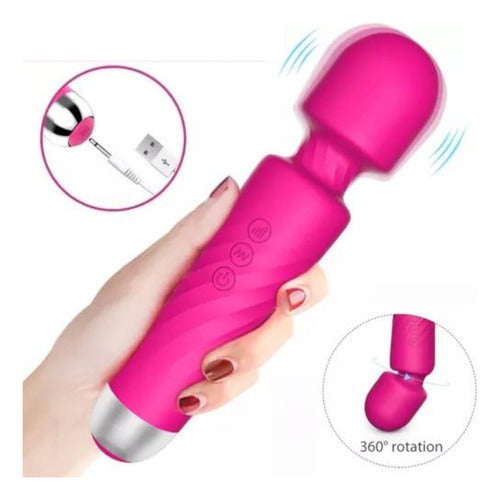 Vibrador Varinha Mágica Feminino com 20 Modos Roxo